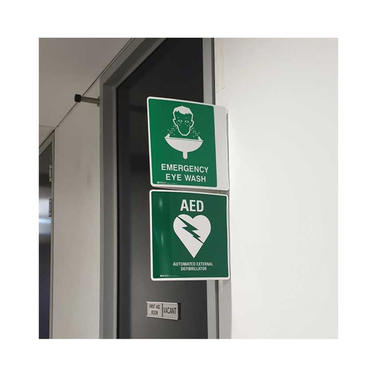 Emergency Information Sign AED - Double Sided - Poly - 225 x 225mm - 873488