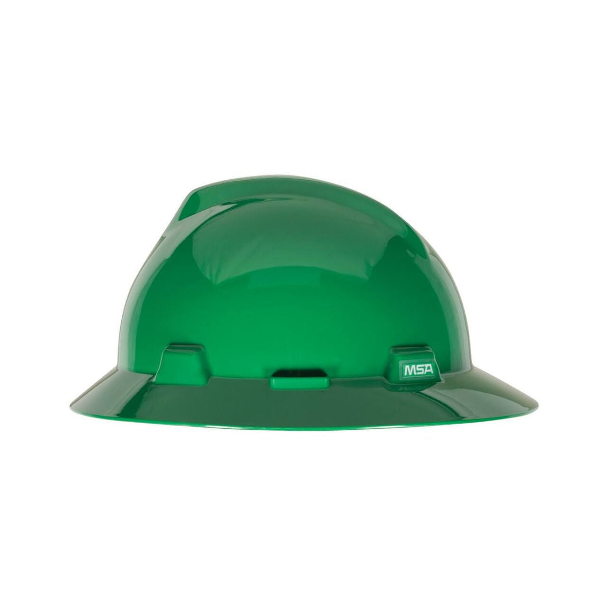 MSA V-Gard Full Brim Hard Hat, Push-Key 4pt Suspension 220925