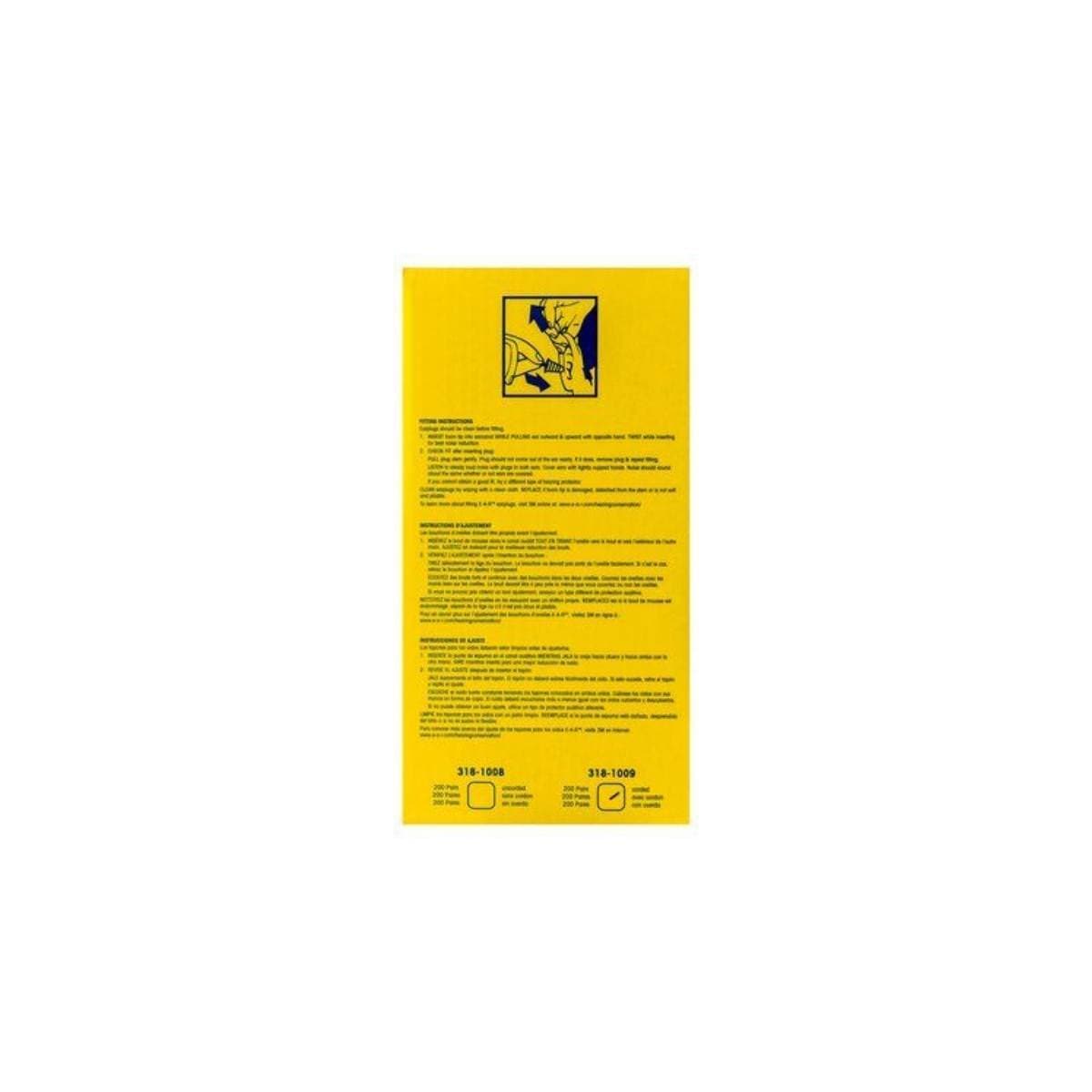 3M™ E-A-R™ Push-Ins™ With Grip Rings Corded Earplugs (Box of 200)