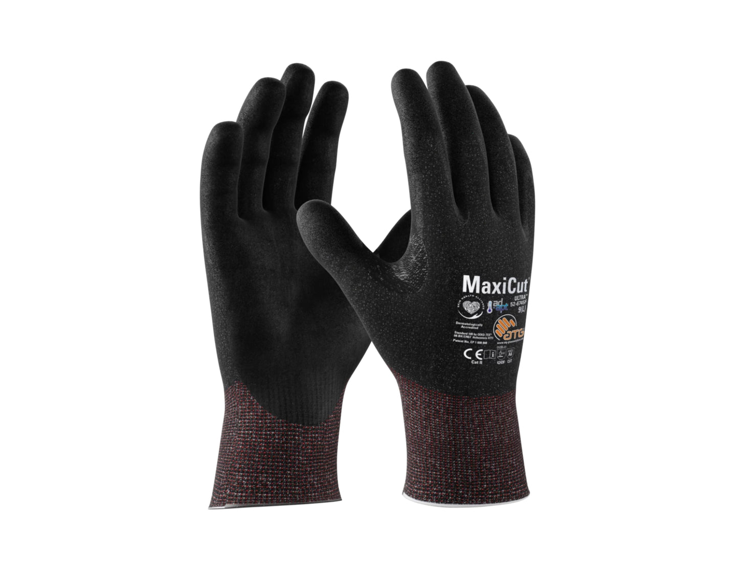 ATG MaxiCut® Ultra™ with AD-APT® - Palm Coated Knitwrist Cut Resistant Gloves 52-6745F