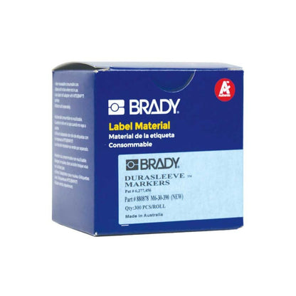 M6-30-390 Durasleeve Wire Marking Inserts, B-390, White (Roll of 300)