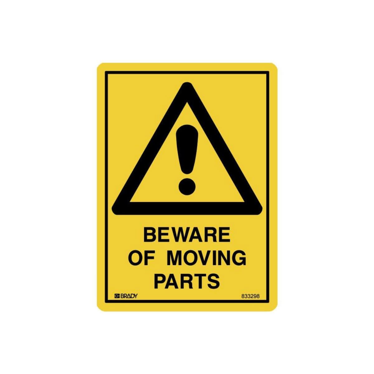 Safety Warning Sign - Beware Of Moving Parts (Each)