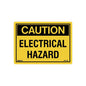 Safety Warning Stick On Labels - Electrical Hazard (Self Adhesive Vinyl) H90mm x W125mm (Pack of 5)