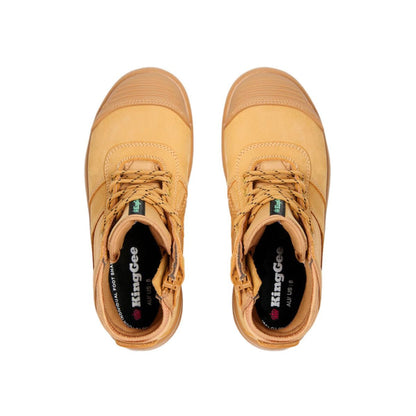 KingGee Women’s Zip/Lace Steel Cap 5" Work Boots