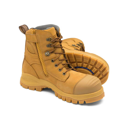 Blundstone Unisex Zip Up Series Safety Boots - Wheat #992