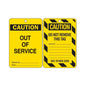 Brady Lockout Tags - Caution Out Of Service 842390 (Pack of 10)