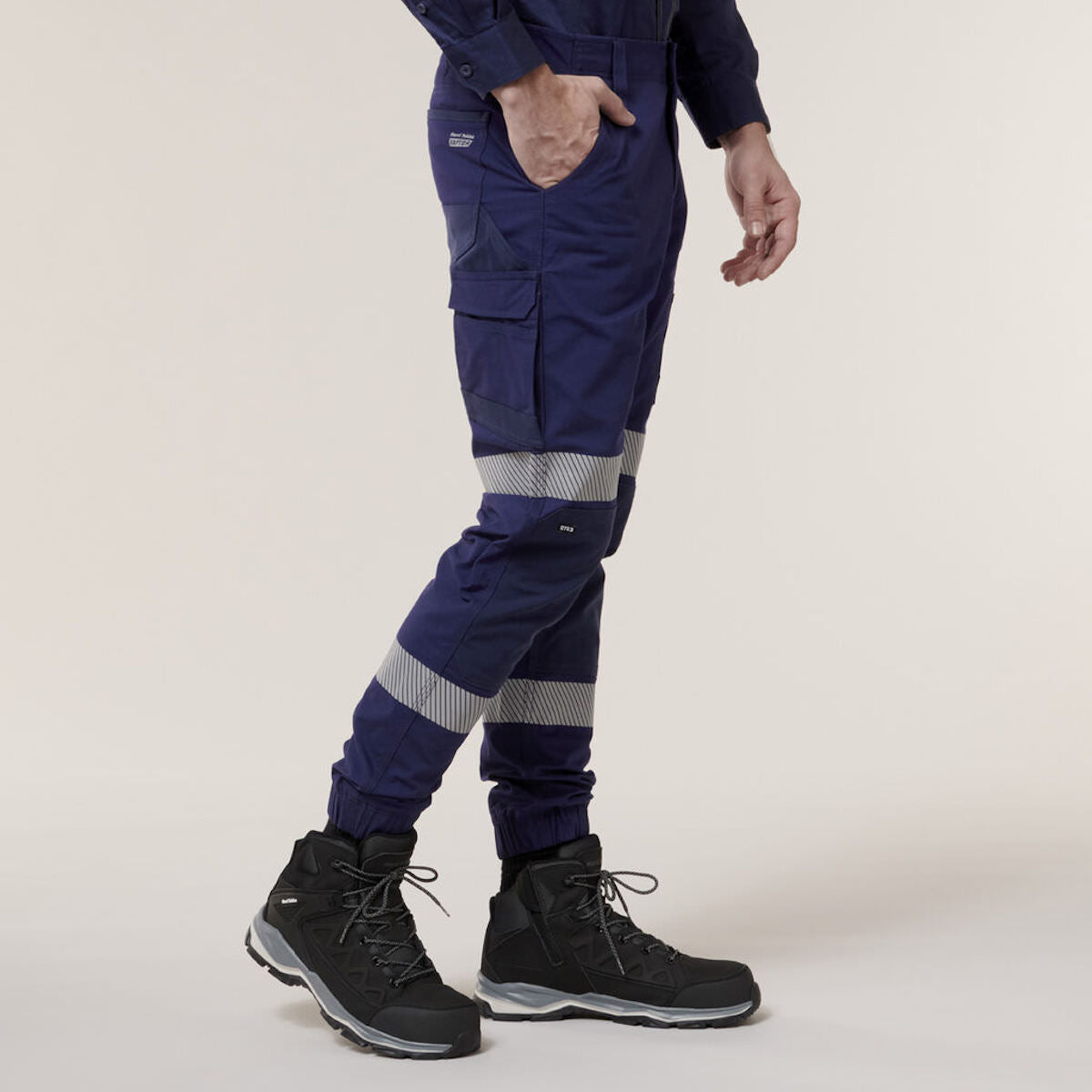 Hard Yakka Raptor Cuff Pants With Segmented Tape Y02586