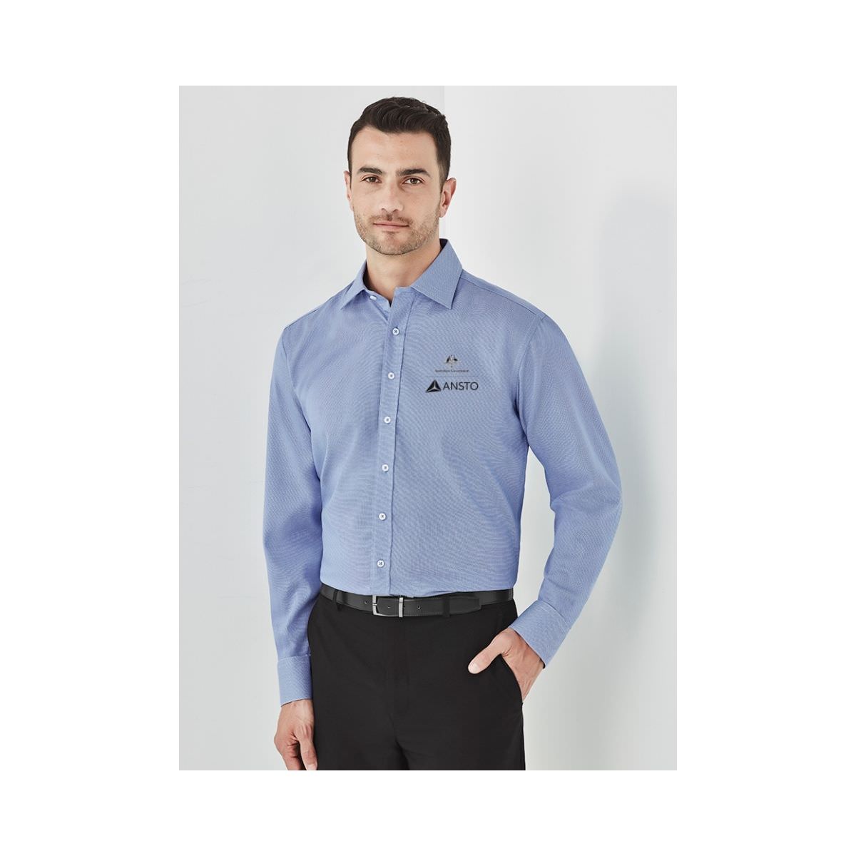ANSTO Men's Hudson Long Sleeve Shirt AN-40320PTBL