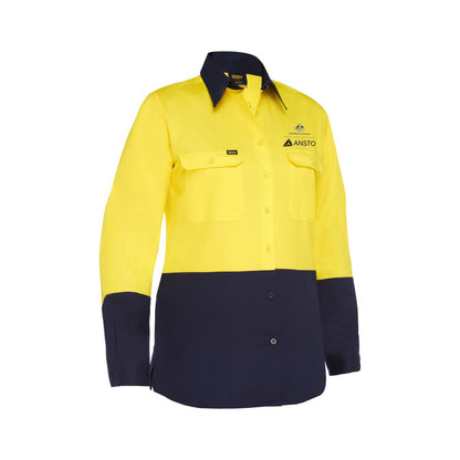 ANSTO Women’s Cool Lightweight Hi Vis Drill Shirt AN-BL6895