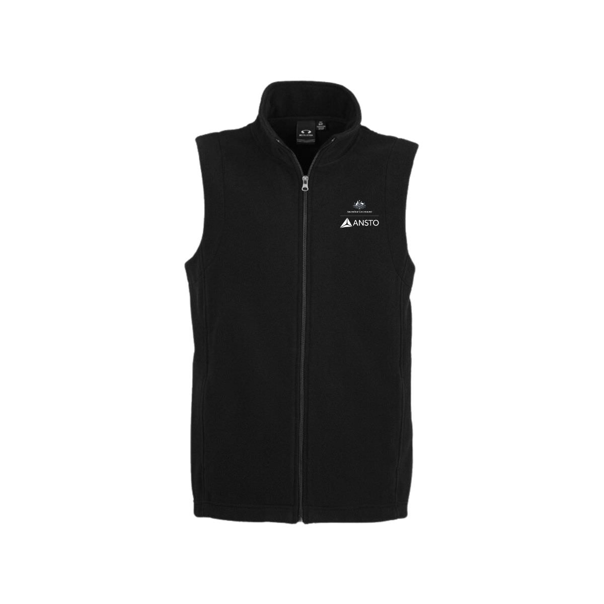 ANSTO Men's Micro Fleece Plain Vest AN-F233MNBK
