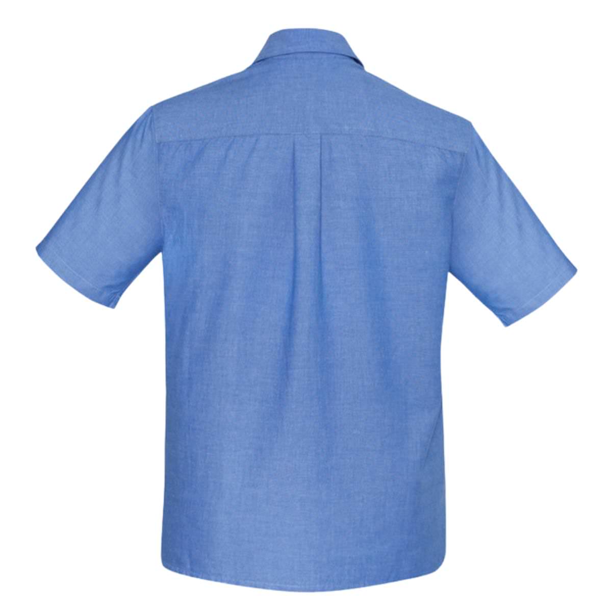ANSTO Men's Chambray Short Sleeve Shirt AN-SH113CB