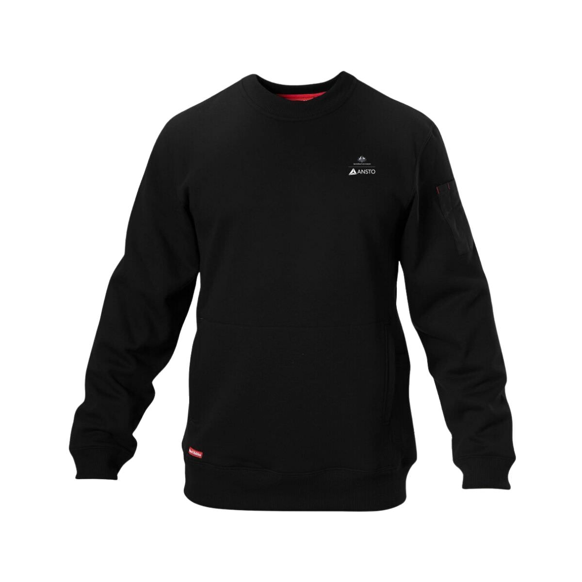 ANSTO Crew Neck Fleece Jumper AN-Y19324BK