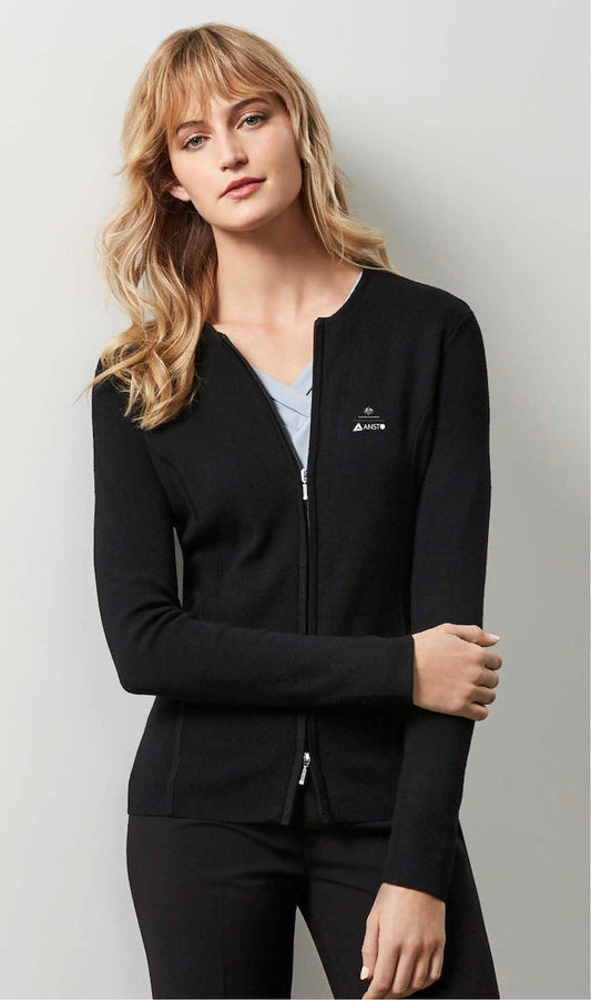 ANSTO Women's 2-Way Zip Cardigan AN-LC3505BK