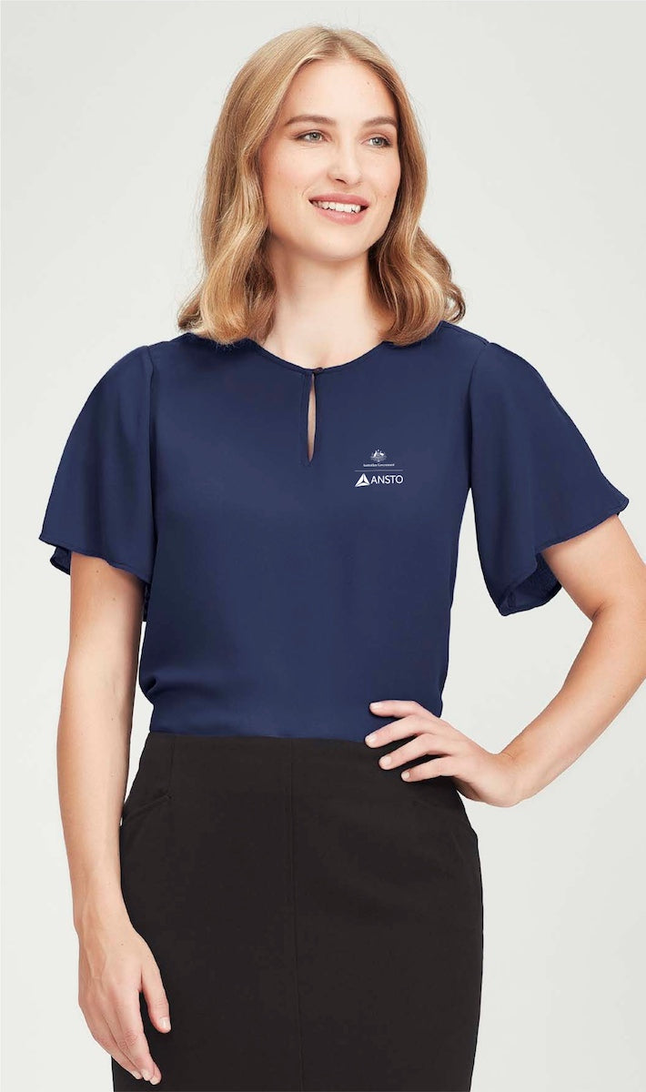 ANSTO Women's Vienna Short Sleeve Blouse AN-RB261LSNA