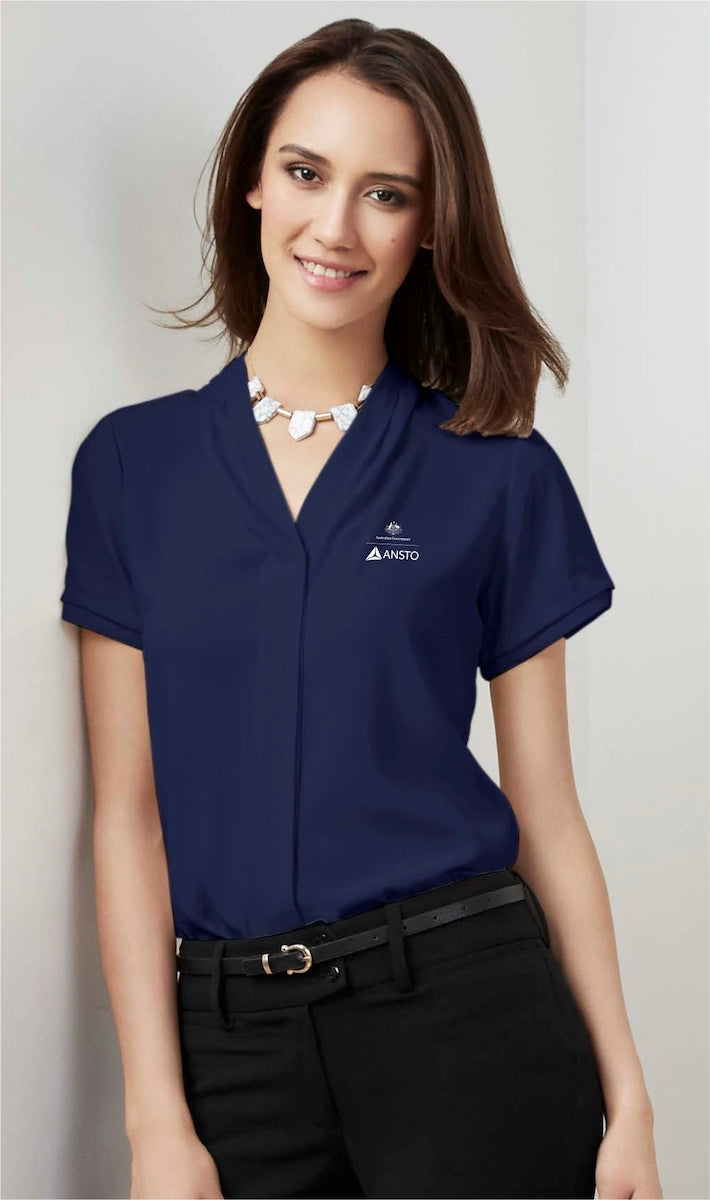 ANSTO Women's Madison Short Sleeve Shirt AN-S628LSMB