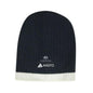 ANSTO Two Tone Cable Knit Beanies Navy/White AN-4195-NW